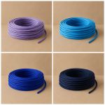 Blue fabric cable